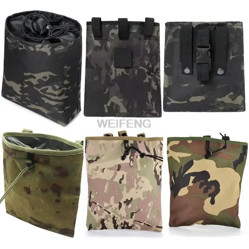 Bolsa táctica Molle para revistas, bolsa de recuperación plegable, bolsa de utilidad de reciclaje con cordón, accesorios de caza - imagen 2