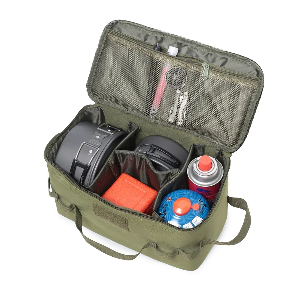 Bolsa de almacenamiento de tanque de Gas para acampar al aire libre, bolsa de herramientas para uñas de tierra de gran capacidad, bote de Gas, utensilios de cocina para Picnic, bolsa de Kit - imagen 3