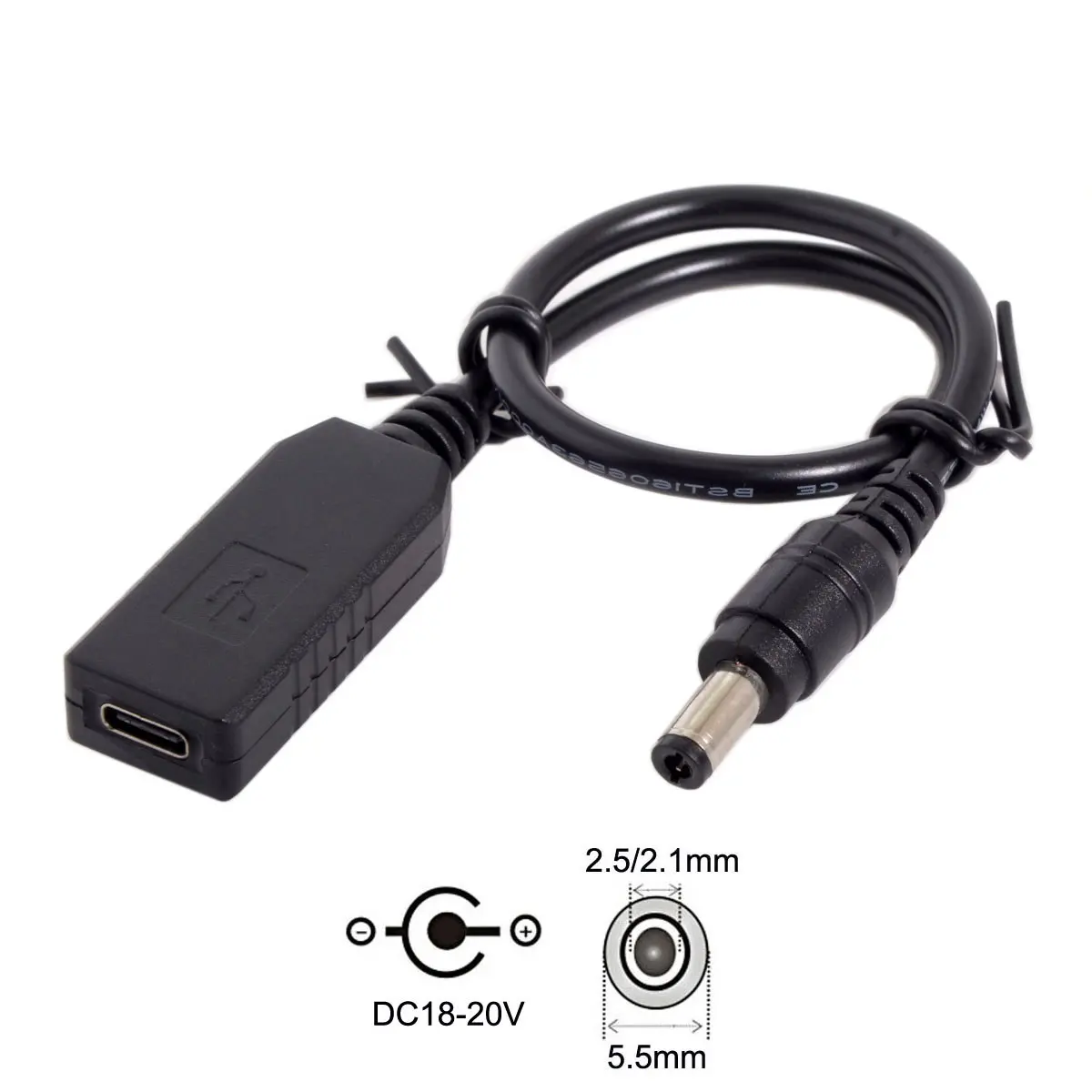 Chenyang CYDZ-Cable de carga de gatillo para ordenador portátil, enchufe de alimentación USB 3,1 tipo C, USB-C a DC 20V, 5,5, 2,5mm y 2,1mm, emulador PD