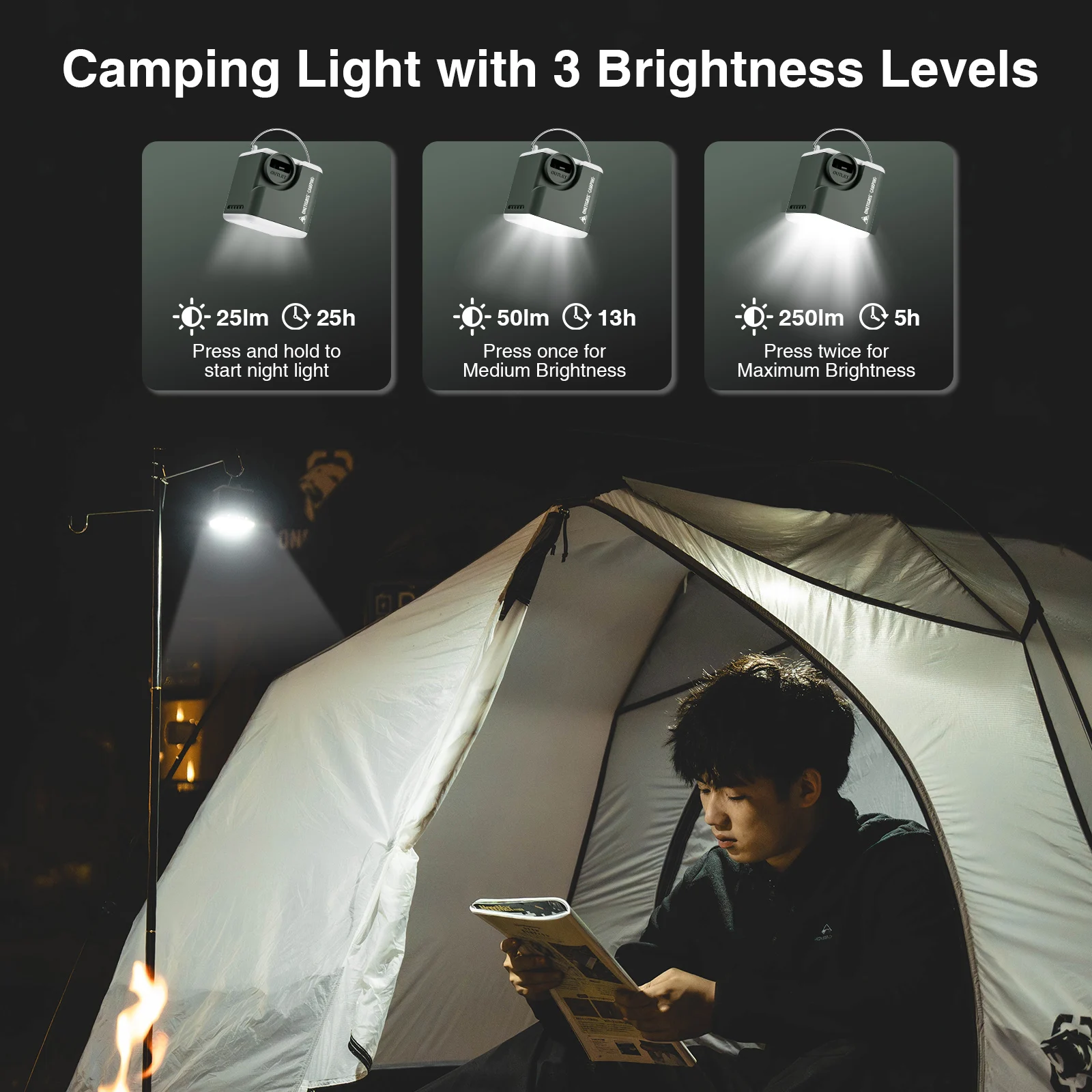 OneTigris inflador portátil con luz para esterillas de dormir - imagen 5