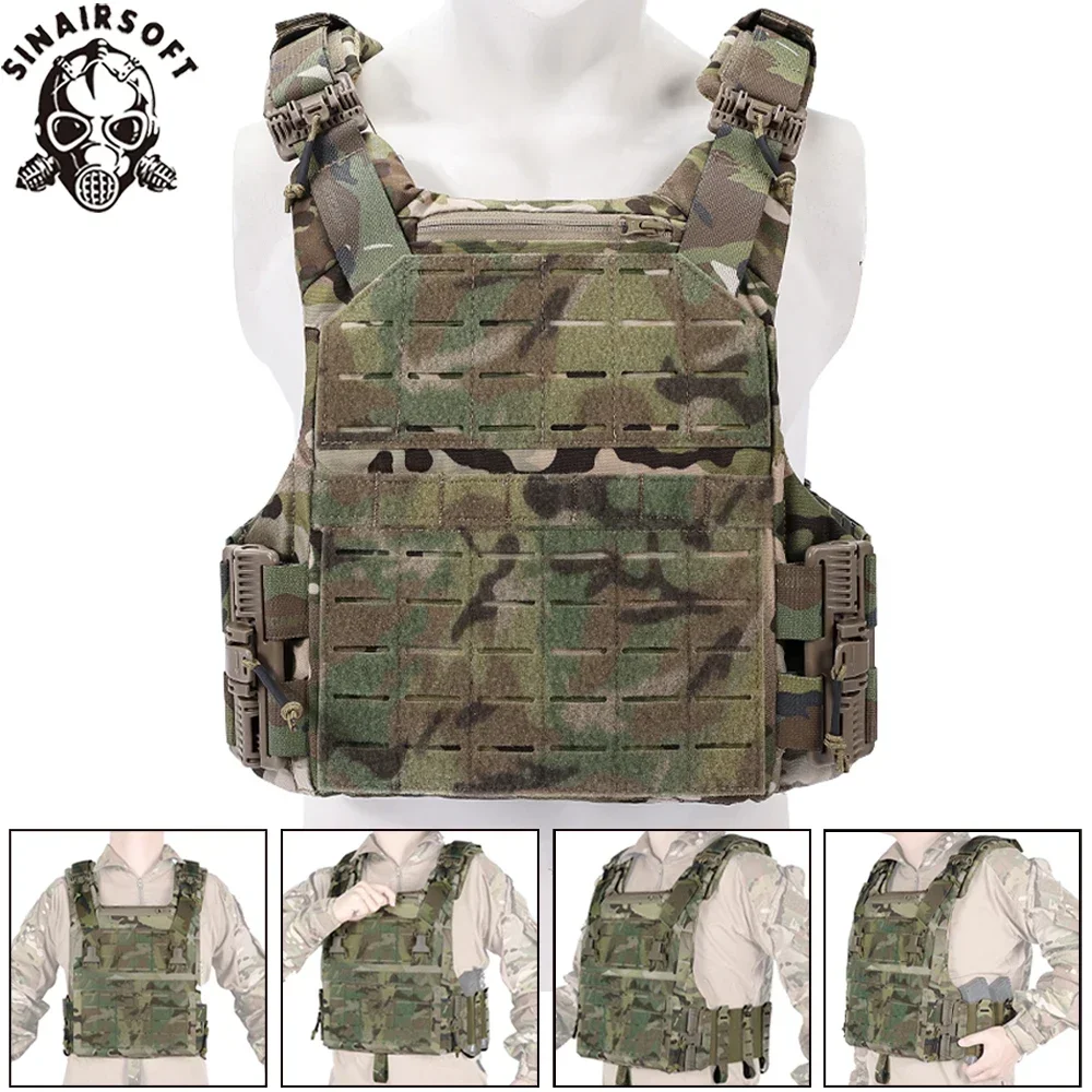 Chaleco táctico de caza 500D para exteriores, portador de placa MOLLE, faja de ajuste rápido CS Airsoft Agilite, equipo de combate, 3,0 - imagen 2