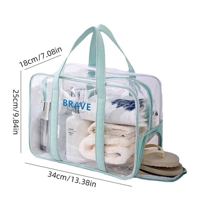 Bolsa de PVC para natación, playa, verano, impermeable, transparente, lavado, construcción, desplazamientos, bolso grande, equipaje de viaje al aire libre, paquete de viaje - imagen 3