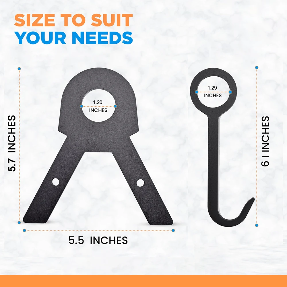 Kit de soporte de objetivo de acero AR500, gancho colgante para objetivo de tiro, soporte de objetivo de acero, soporte de montaje de objetivo de tubo DIY, colgador de objetivo de Metal - imagen 4