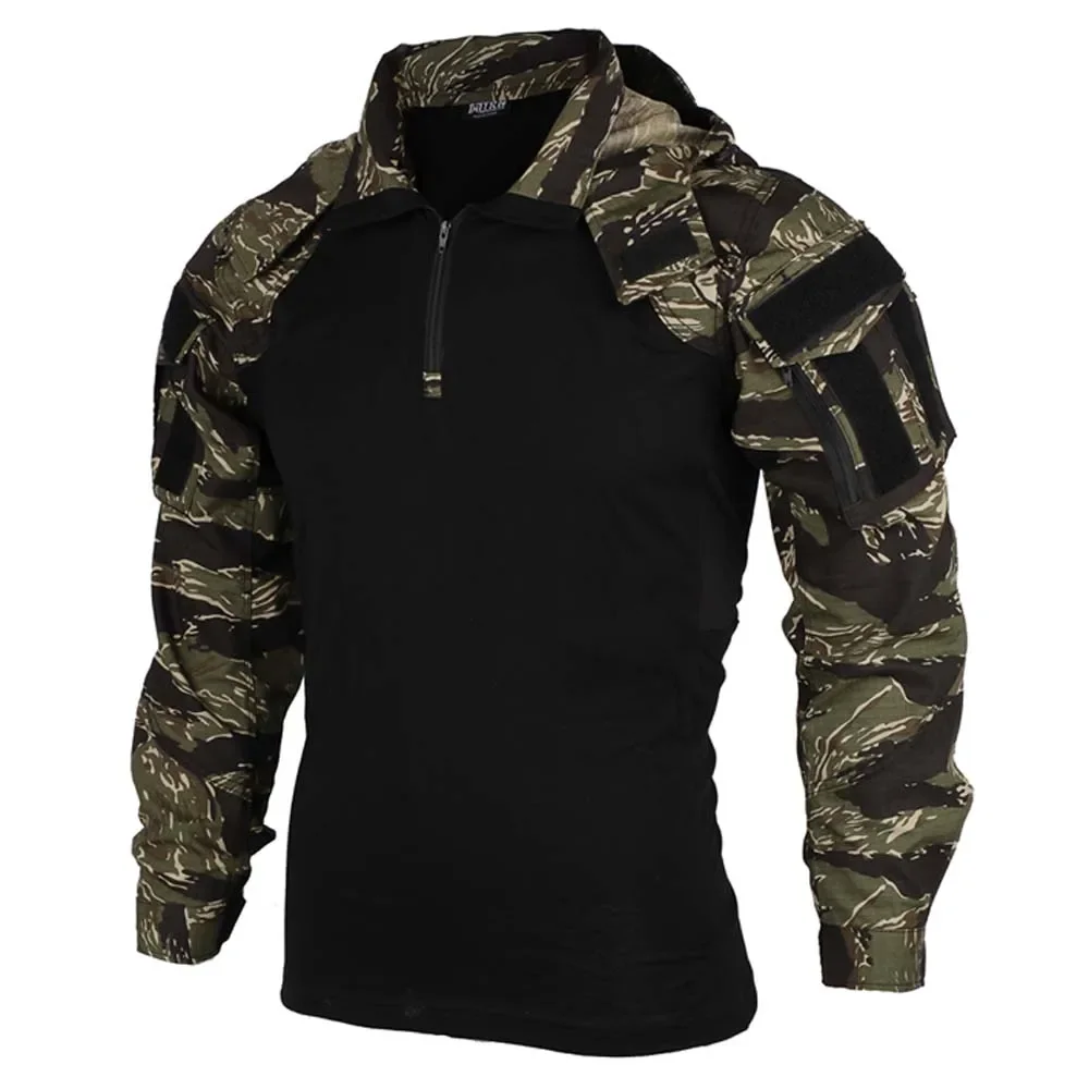 Camiseta de caza táctica versión Night Camo SP2, uniforme, camiseta de manga larga con capucha para primavera y otoño para hombre - imagen 5