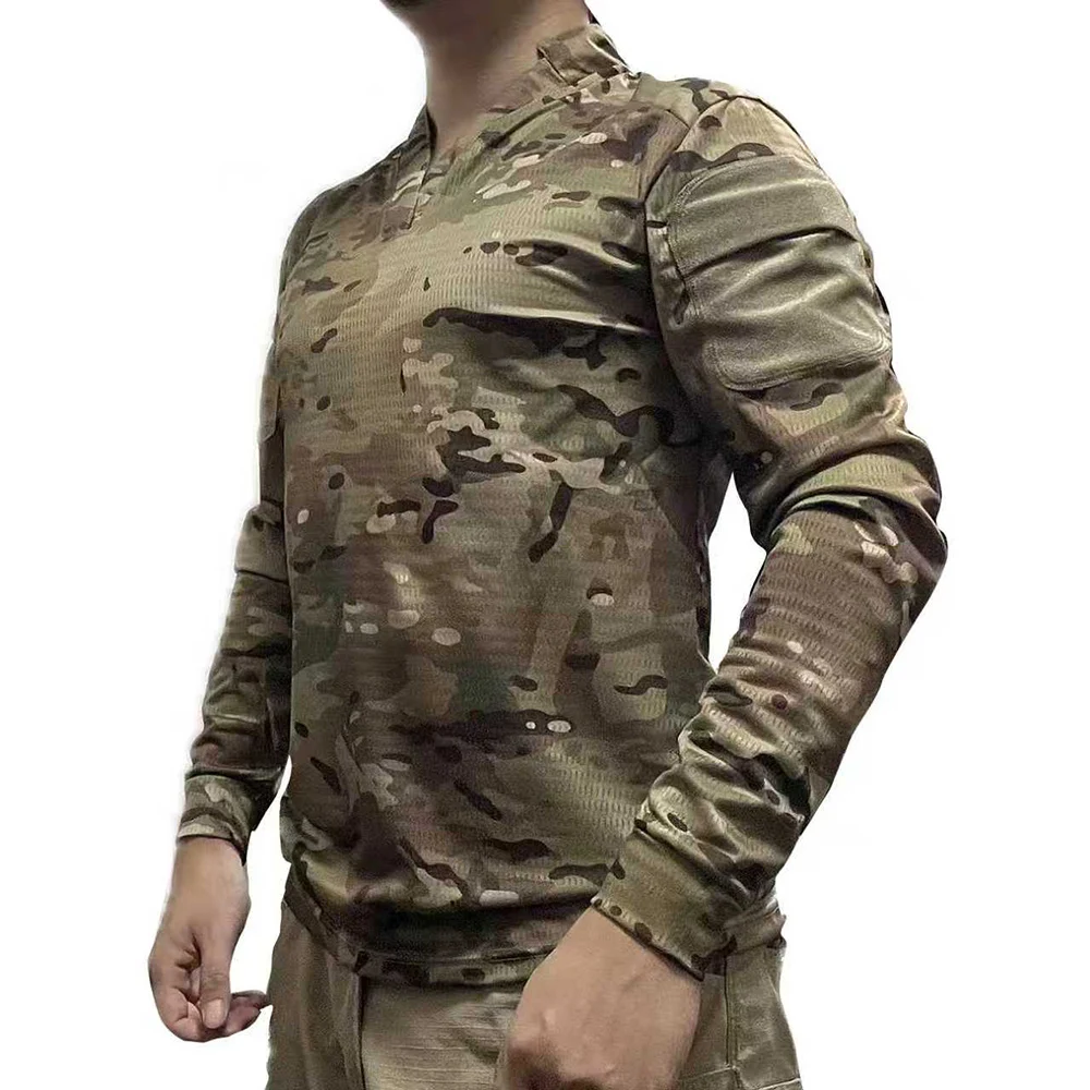Camiseta de rugby estilo velocidad de camuflaje, camiseta táctica de manga larga de secado rápido, CAG Love Outdoor - imagen 3