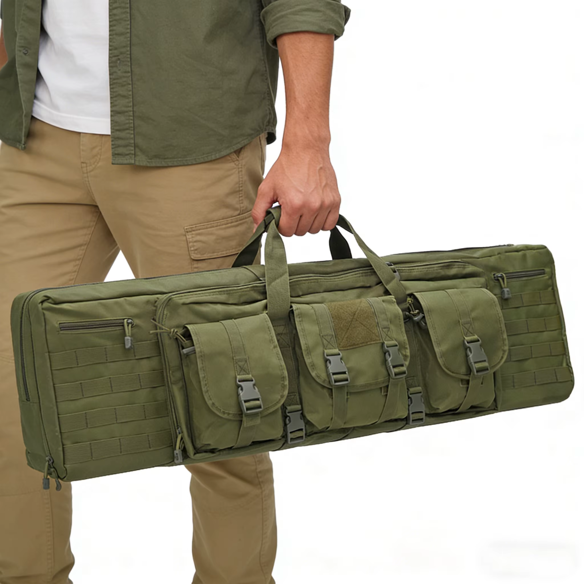 Bolsa táctica de hombro para rifle militar, transporte y tiro - imagen 2