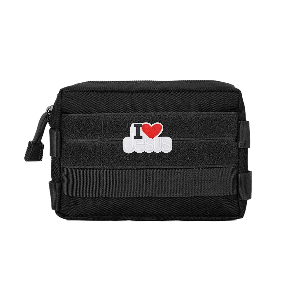 Me encanta Jesús Meme cita divertida Velcros moral parche táctico pegatina insignia bordado gancho bucle sujetador DIY mochila gorra Jeans - imagen 4