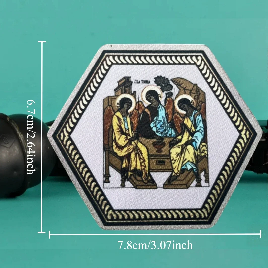 Parche del ejército "The Holy Trinity", insignia de moral táctica, parches de gancho y bucle impresos para ropa, equipo militar, pegatina para casco - imagen 3
