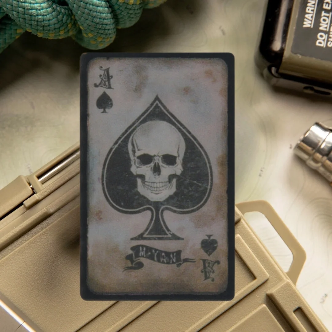 Insignia de moral táctica Ace Spades, parches de gancho y bucle de PVC, pegatina decorativa para mochila del ejército militar - imagen 2