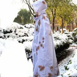 Capa de camuflaje de nieve de invierno, traje de esquí para pájaros al aire libre, capa de camuflaje a prueba de viento