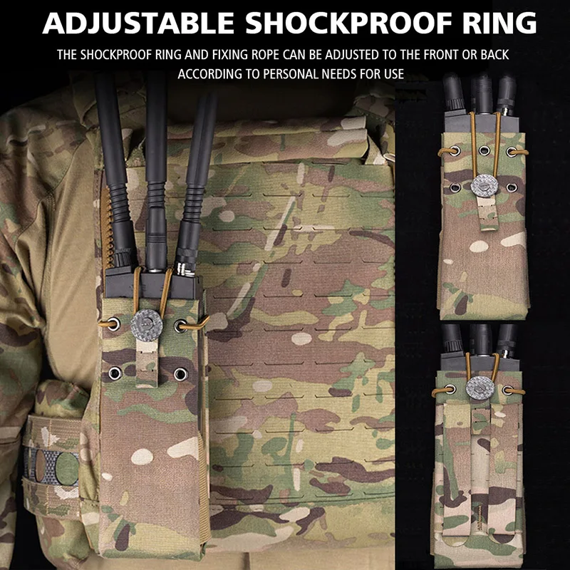 Bolsa de Radio Universal estilo F MPU5 PRC, bolsas tácticas para Walkie Talkie, soporte para bolsa Molle de cintura, bolsa de transporte portátil para interfono - imagen 5
