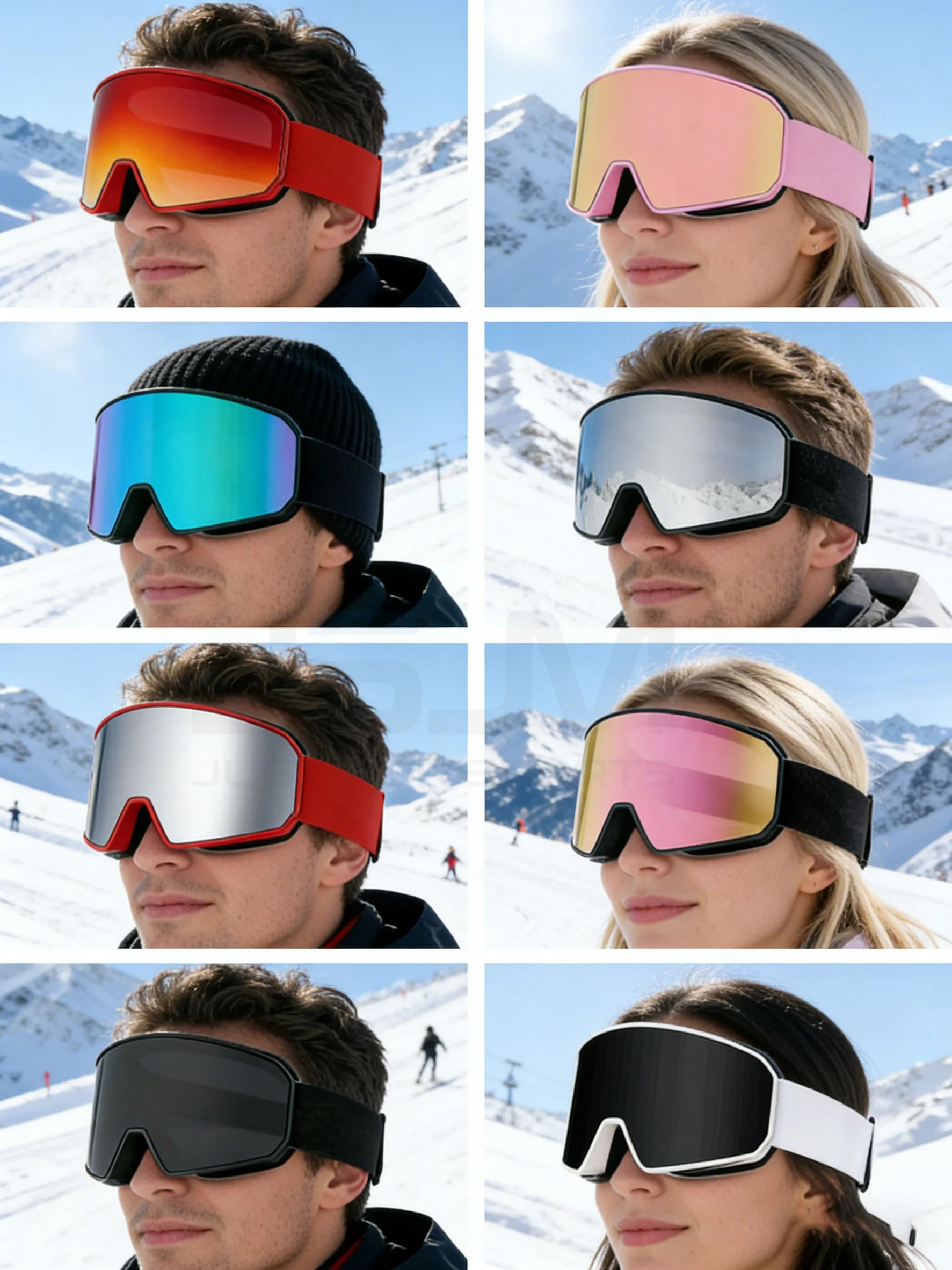 JSJM nuevo profesional HD doble capa antiniebla gafas de esquí para adultos moto de nieve UV400 gafas para deportes al aire libre nieve Snowboard gafas - imagen 2