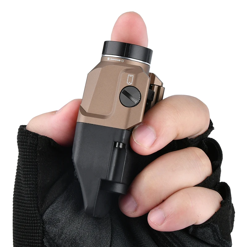 WADSN Linterna TR-7 X Luz de arma táctica compacta de 500 lúmenes, incluye interruptores de paleta alta y baja y kit de llaves Accesorios negros - imagen 2