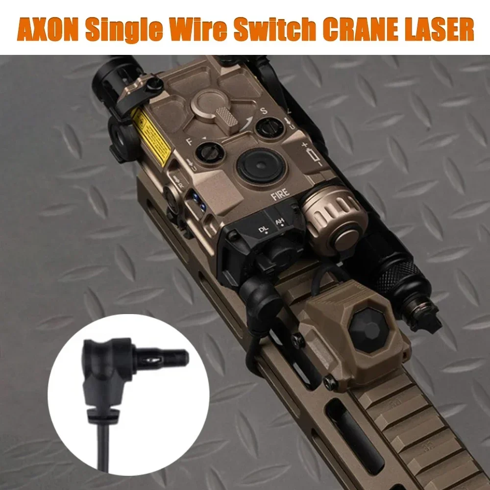 AXON-grúa láser con interruptor de un solo cable para conector PEQ de accesorios de caza láser de lengüeta