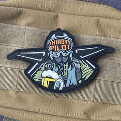 Thirsty Pilot Air Force Parche PVC 3D - Insignia táctica