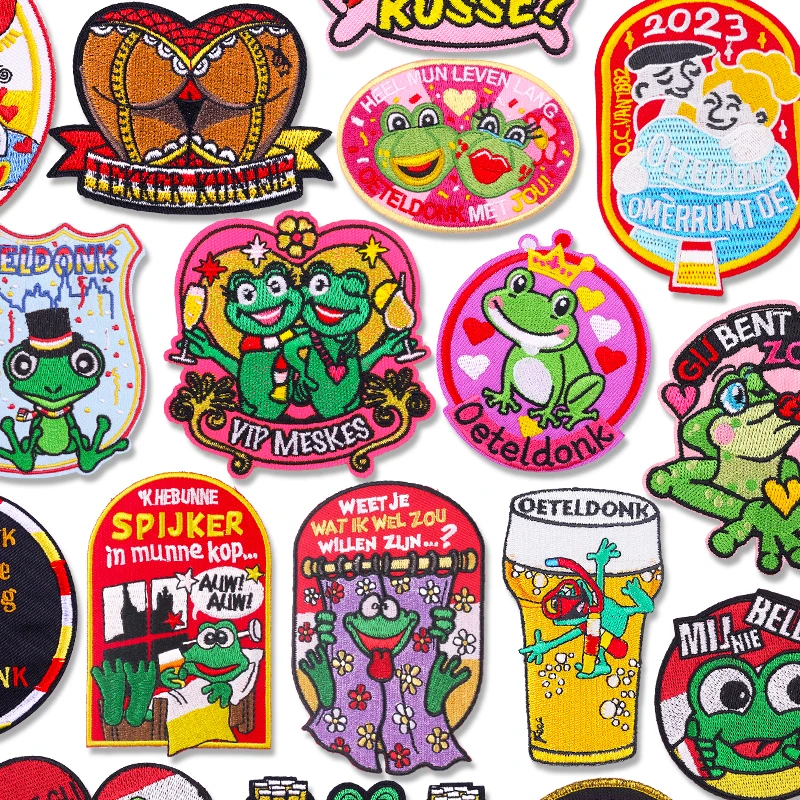 Chaquetas uniforme DIY Países Bajos carnaval Oeteldonk emblema parches bordados hierro en parches para ropa insignias de parche de Carnaval - imagen 2