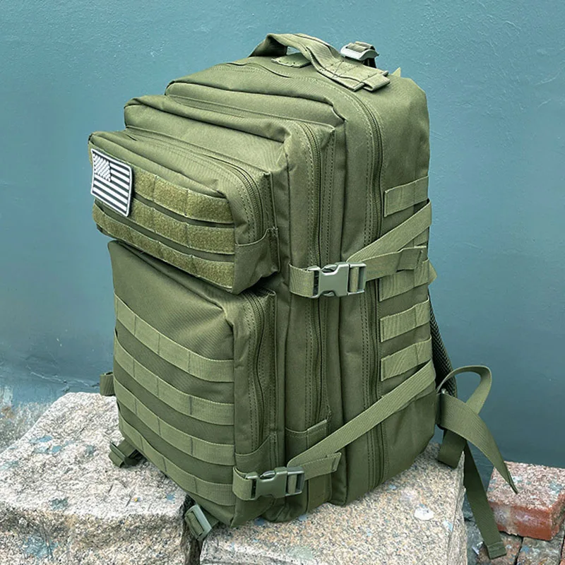 Mochila táctica de ataque 3P para hombre, bolsa de viaje para senderismo, montañismo, Camping, deportes de camuflaje, gran capacidad, 45l - imagen 5