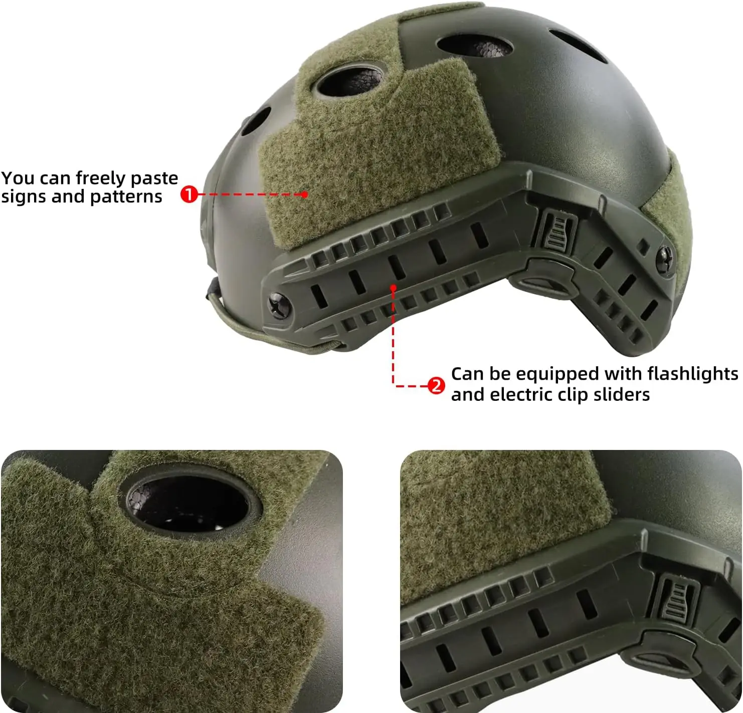 Casco táctico de alta calidad para paintball, equipo de protección para deportes al aire libre, ciclismo, PJ rápido, 1 unidad - imagen 4