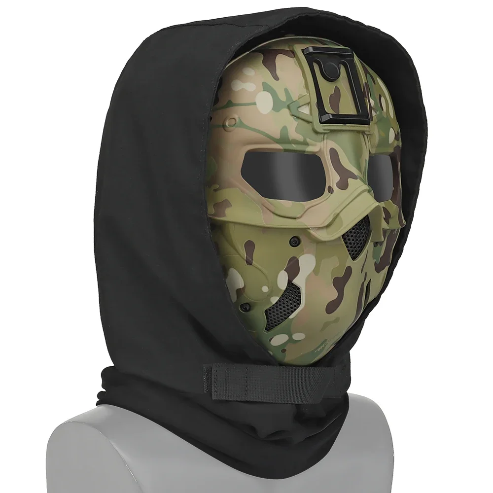 Máscara táctica de cara completa, casco combinado, casco protector transpirable para Airsoft, Paintball, accesorios de película de Halloween - imagen 2