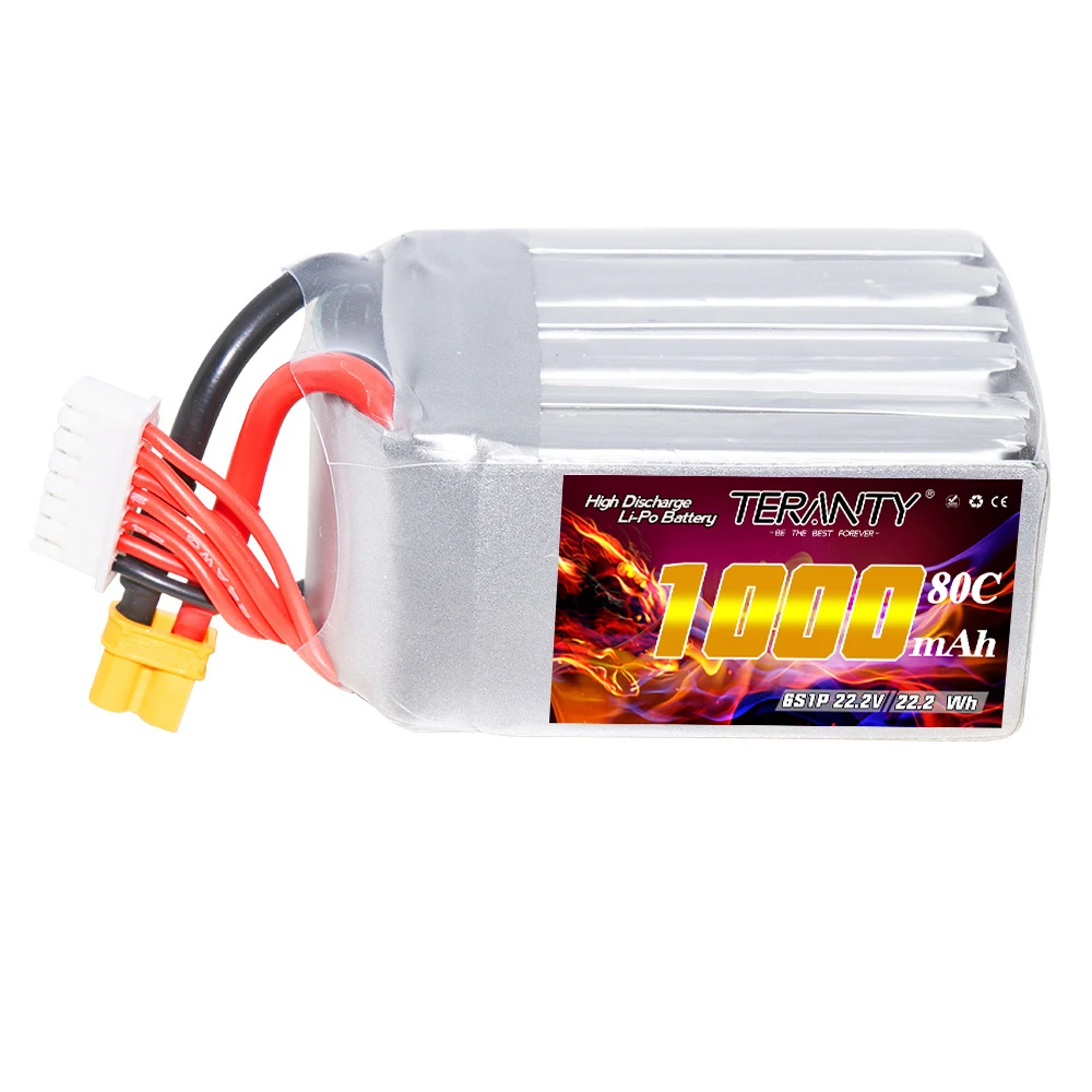 TERANTY Batería LiPo FPV 2S-6S 1000mAh 80C para cuadricóptero - imagen 5