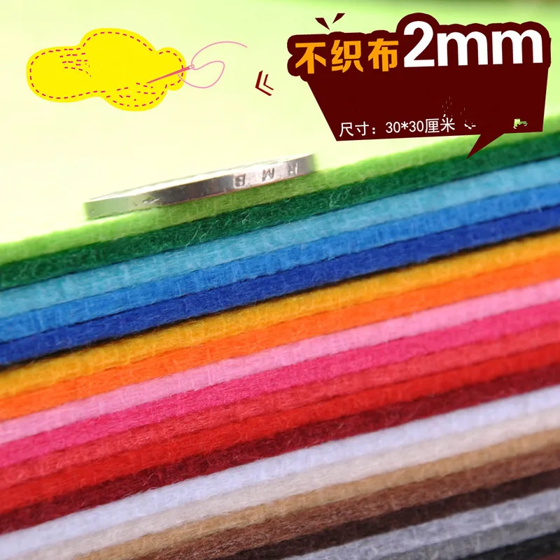 Tela no tejida de fieltro hecha a mano para decoración del hogar, Material de costura de 30x30/15x15cm, de 2mm, para manualidades de flores, juguetes de belleza, muñecas - imagen 3
