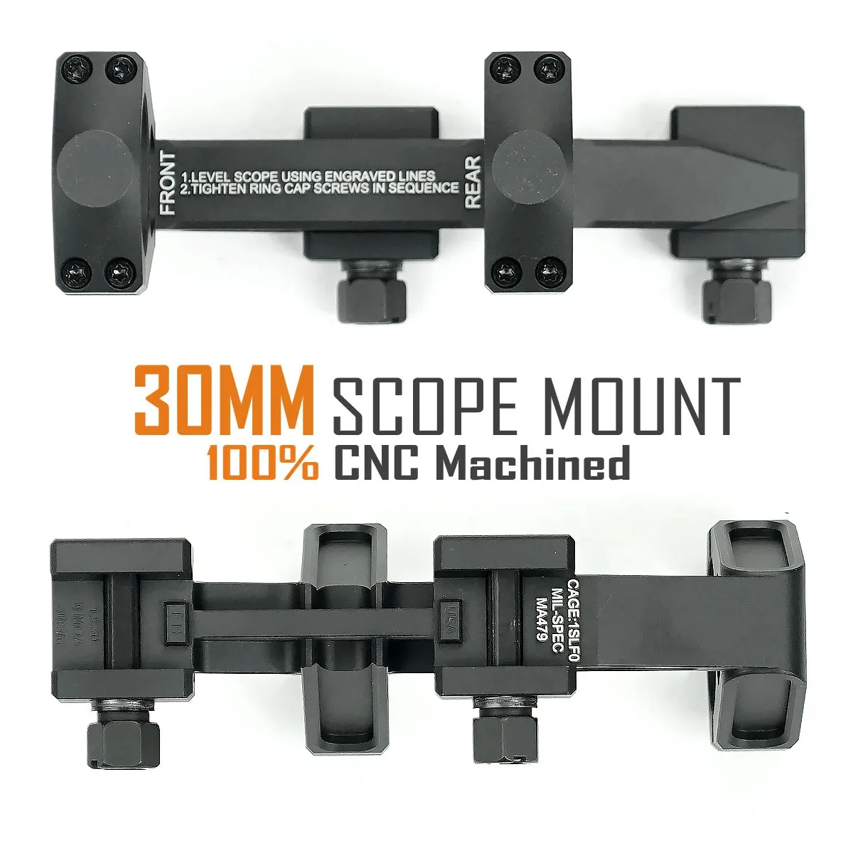 SKWoptics - Anillos de alcance de 30 mm, AR15 alto, montaje CNC, rieles Picatinny 1913, - imagen 3