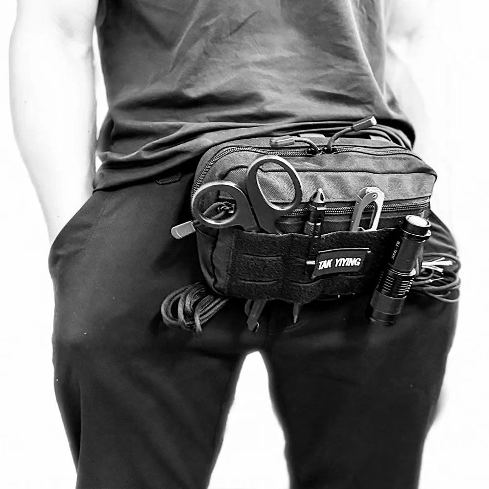 Bolsa de almacenamiento MOLLE multifuncional táctica para exteriores, organizador portátil para equipo deportivo, bolsa de herramientas Modular para acampar - imagen 4