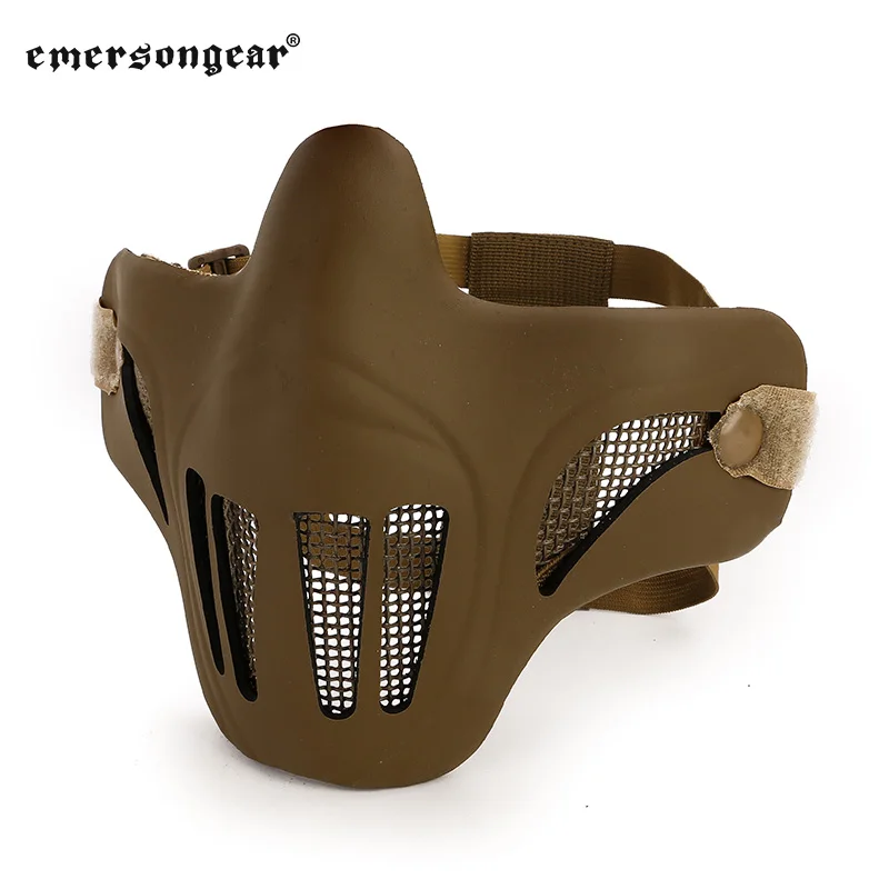 Emersongear-máscara facial de malla estilo Recon fantasma táctico, Media protección, equipo para la cabeza, Airsoft, caza, combate, senderismo, ciclismo, deporte