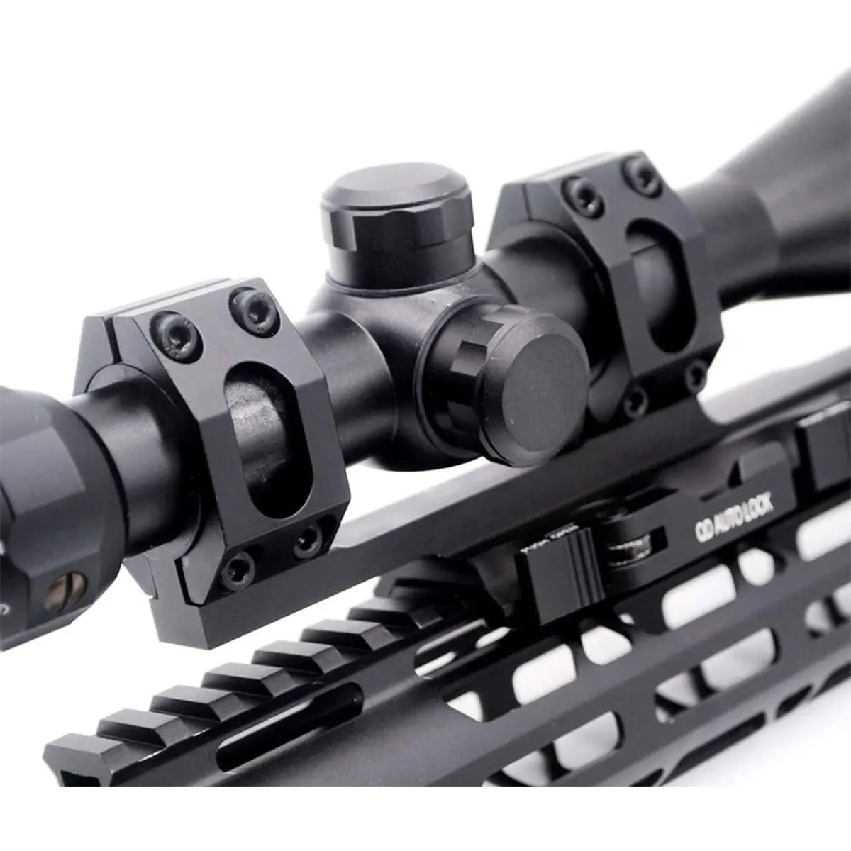 Cadáver táctico de separación rápida AD QD 25,4mm/30mm, soporte de palanca de alcance de doble anillo compatible con accesorios de caza de riel Picatinny de 20mm - imagen 4