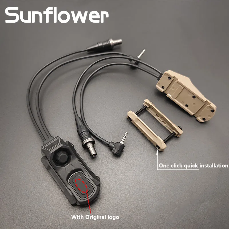 AXON UN botón de doble función interruptor remoto de presión táctico SF M300 M600 armas linterna de corte y láser OTAL-C apto para riel de 20mm - imagen 5