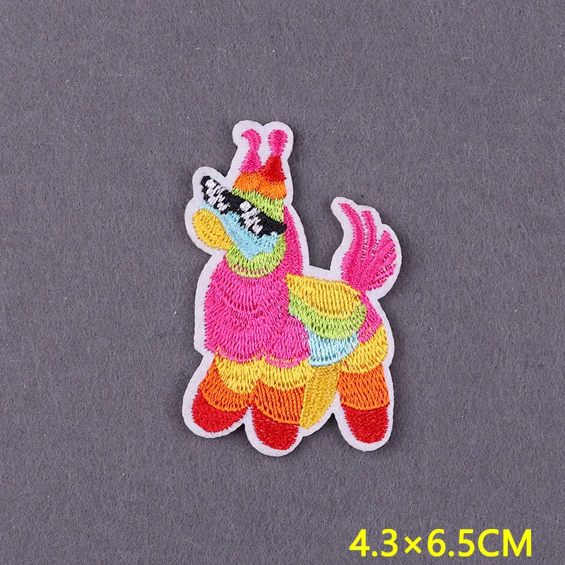 Parche de dibujos animados para planchar en la ropa de los niños, parches de cosas lindas para la ropa, parche bordado de rayas de animales DIY para la ropa - imagen 5