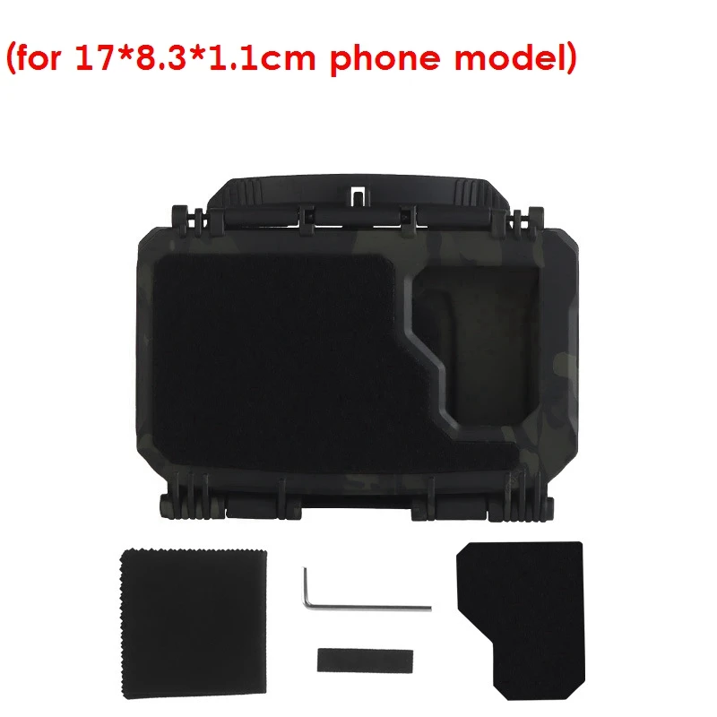 Caja de almacenamiento táctica para teléfono, 17x8,3x1,1 cm, para aparejo de pecho, Compatible con teléfonos inteligentes, funda para Iphone con ventana de visualización - imagen 4