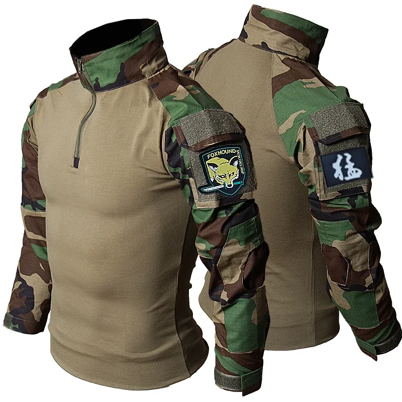 Camisetas tácticas Airsoft, camisas de combate del ejército táctico, ropa de caza de Paintball, transpirable - imagen 3
