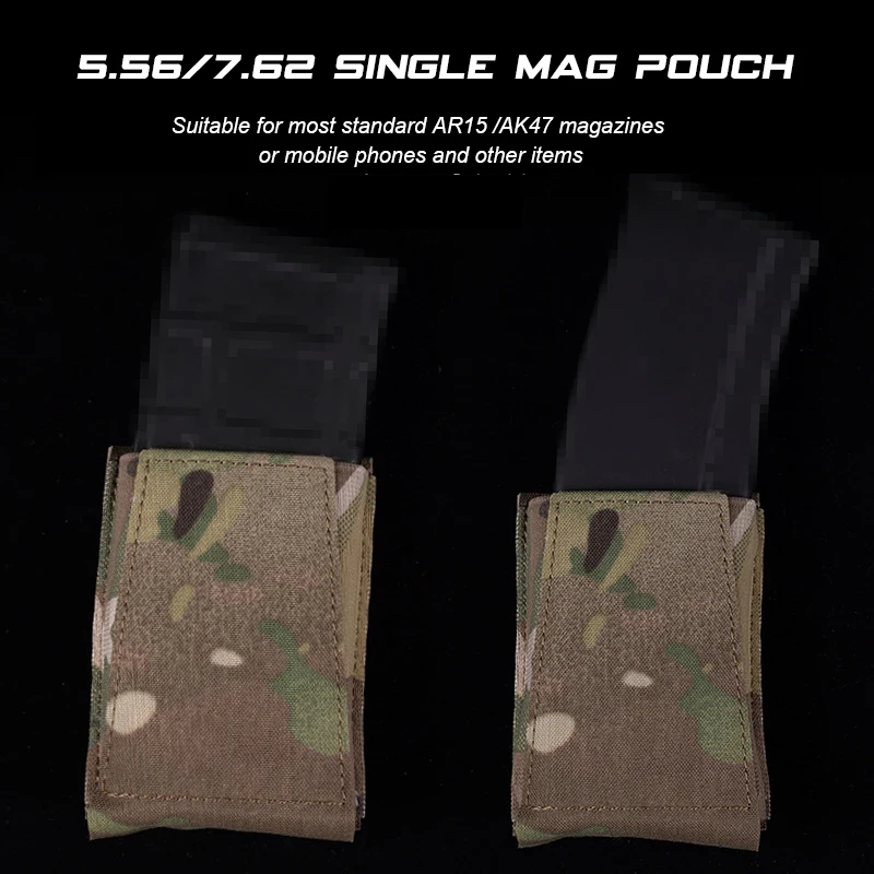 Bolsa táctica MOLLE 9mm Mag AR15 AK47, soporte para revistas, Clip para cinturón, bolsa para Rifle, portador para pistola Mag - imagen 3