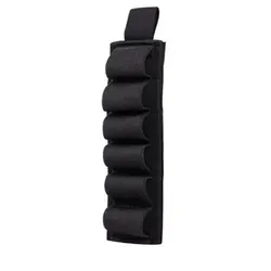 Bolso táctico negro MOLLE con respaldo de velcro y conchas de nailon