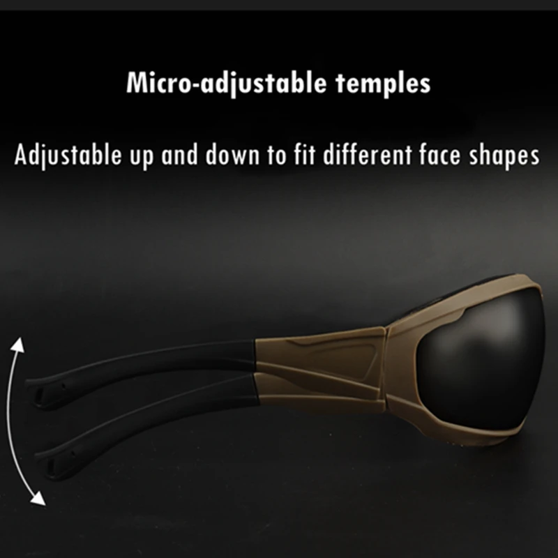 Gafas de sol tácticas para exteriores, lentes a prueba de viento y polvo para montar en motocicleta, montañismo y senderismo - imagen 3