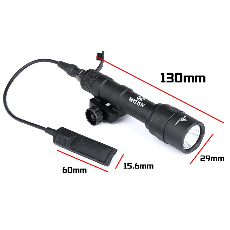 Linterna táctica Sureifr M600 M600U, luz blanca de 600 lúmenes, enchufe SF Mobutton caliente compatible con riel de 20MM, lámpara para arma de caza AR15 Airsoft - imagen 3