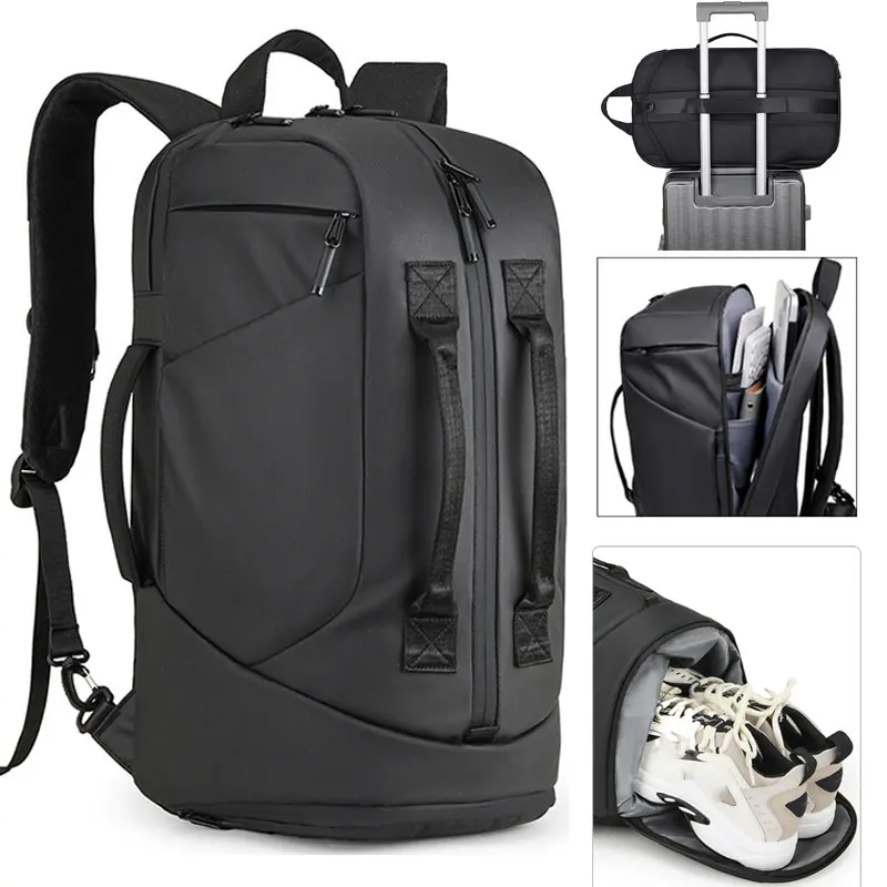 Mochila de viaje para Fitness, gran capacidad, para viajes de negocios al aire libre, Camping, senderismo, bolsa con zapatos, bolsillo, equipaje, paquete de viaje - imagen 3