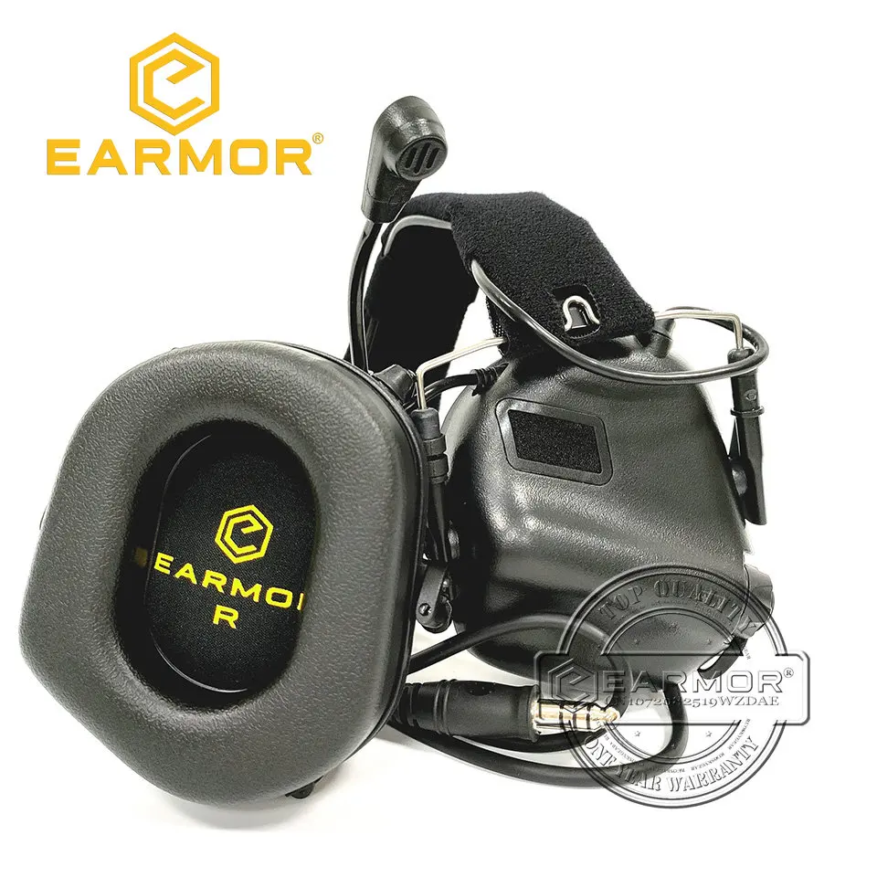 EARMOR-auriculares tácticos M32 MOD3, orejeras de caza y tiro con micrófono, amplificación de sonido, chaqueta Nato TP120, negro - imagen 3