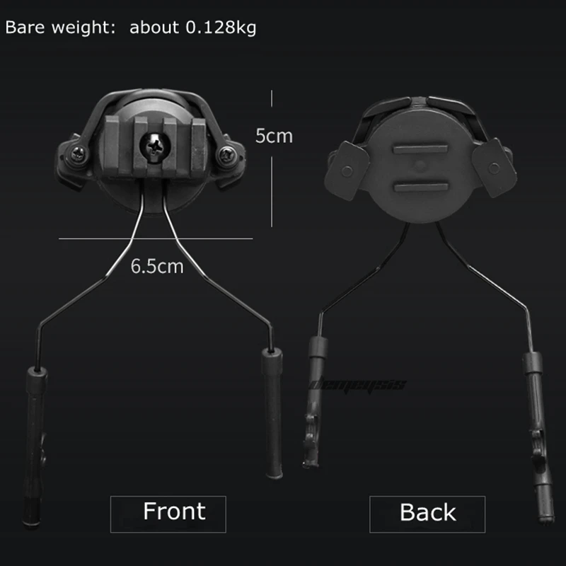Soporte para auriculares para casco táctico al aire libre, accesorios para auriculares, juego de adaptador de riel, soporte de suspensión para casco rápido - imagen 3
