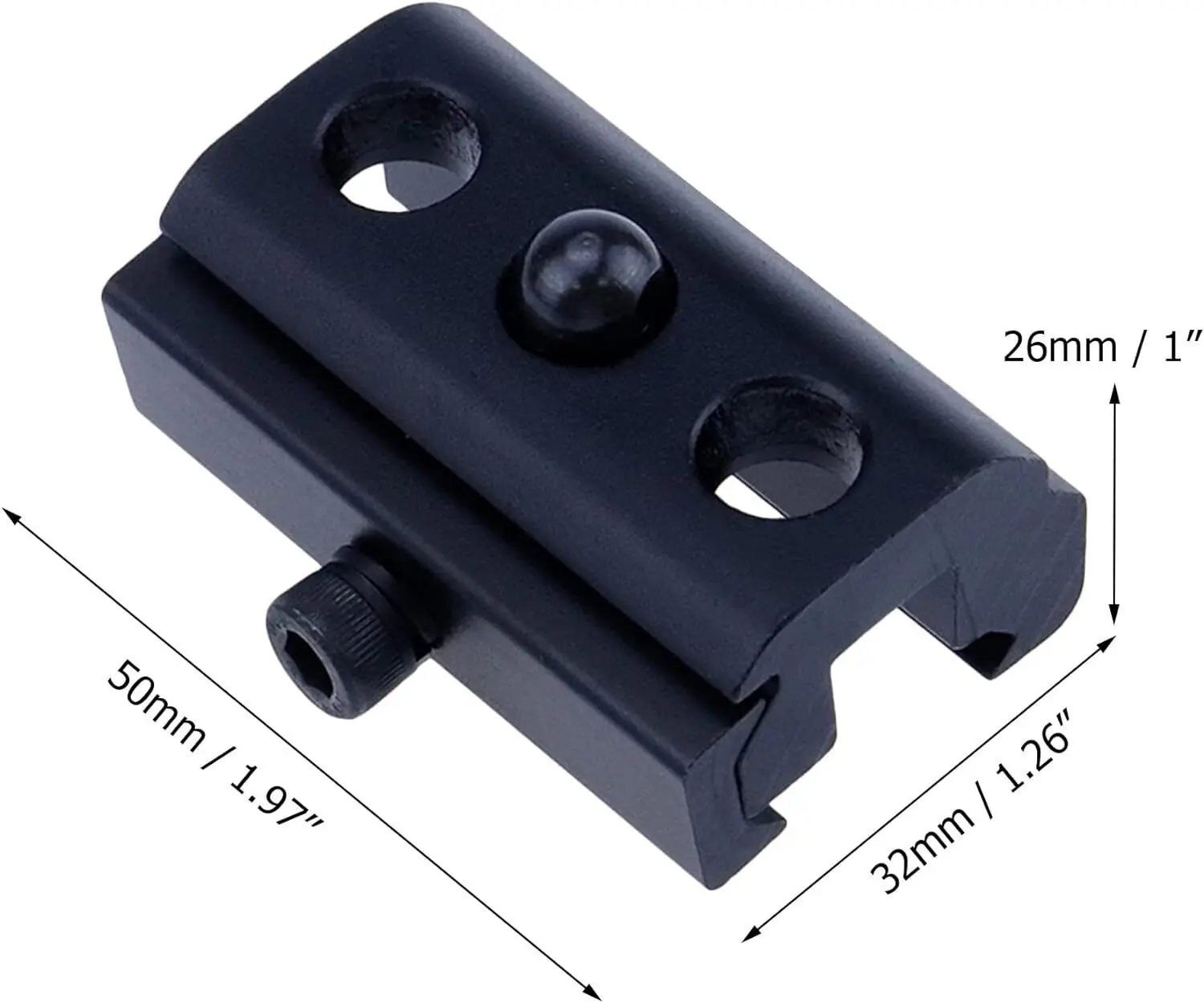 DISCOVERY Perno giratorio de eslinga de bípode a soporte adaptador de riel Picatinny Weaver - Aluminio - imagen 5