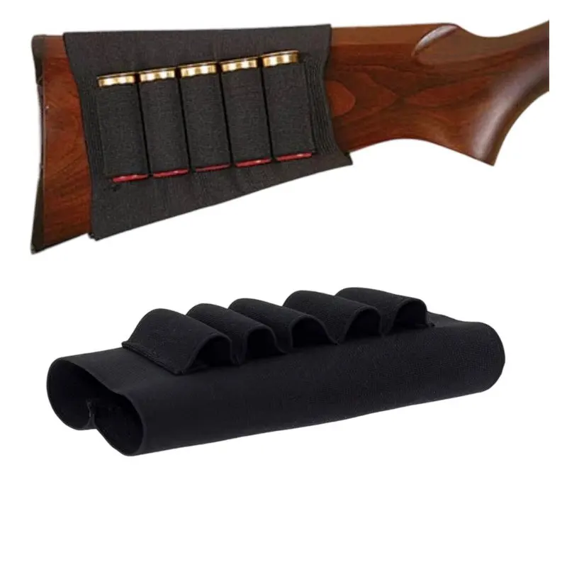 Stock de Rifle táctico, carcasas de 5 rondas, soporte para cartuchos de calibre 12, 20, portador de munición, bolsa para balas - imagen 3