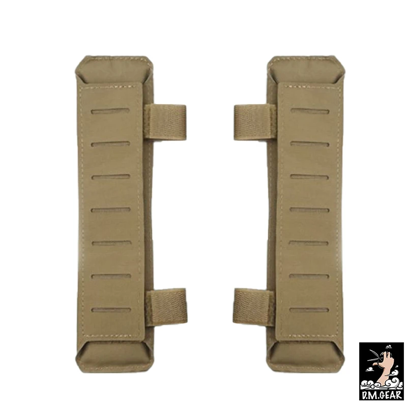 DMgear hombreras tácticas 2 uds almohadillas ligeras suaves y cómodas MOLLE Airsoft Paintball Gear corte láser - imagen 3
