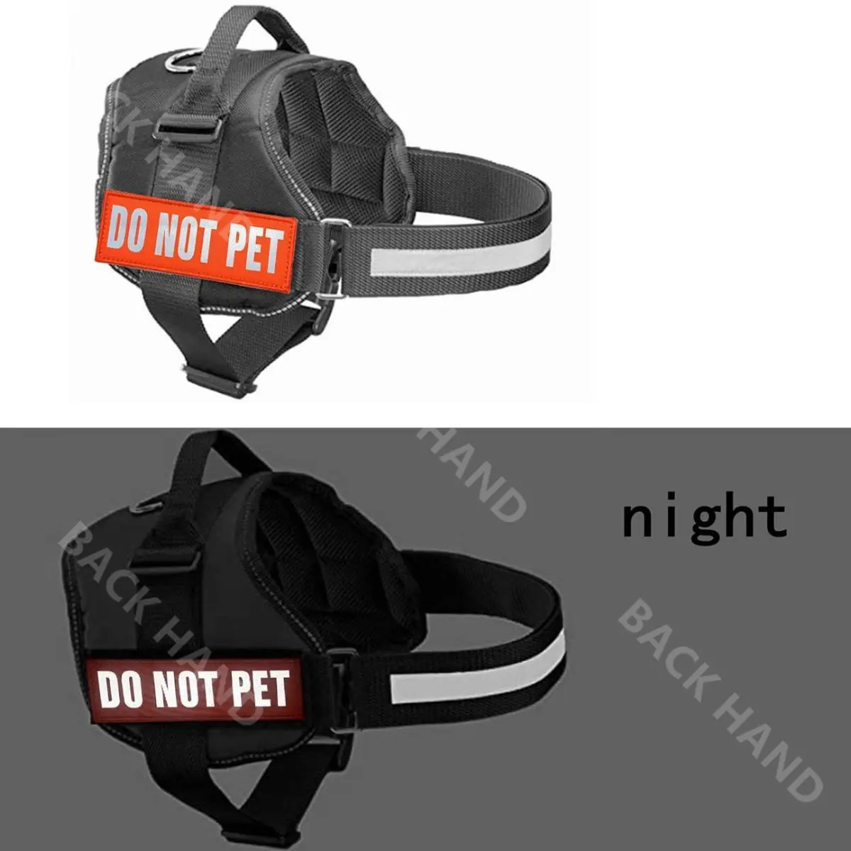 En entrenamiento, emblema IR reflectante, parches de sujeción con gancho, insignia de servicio para perro, moral, parches para coser, insignia para arnés de perro, no mascota - imagen 3