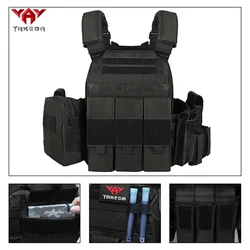 YAKEDA-Chaleco táctico de siete piezas para exteriores, uniforme de trabajo de seguridad transpirable multifuncional, Accesorios militares resistentes al desgaste
