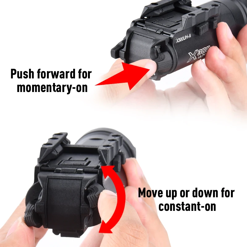 Linterna WADSN X300UH-A XH35 X300, nueva lámpara de pistola LED blanca mejorada, foco de casco rápido, lámpara de caza al aire libre, interruptor de campamento - imagen 3