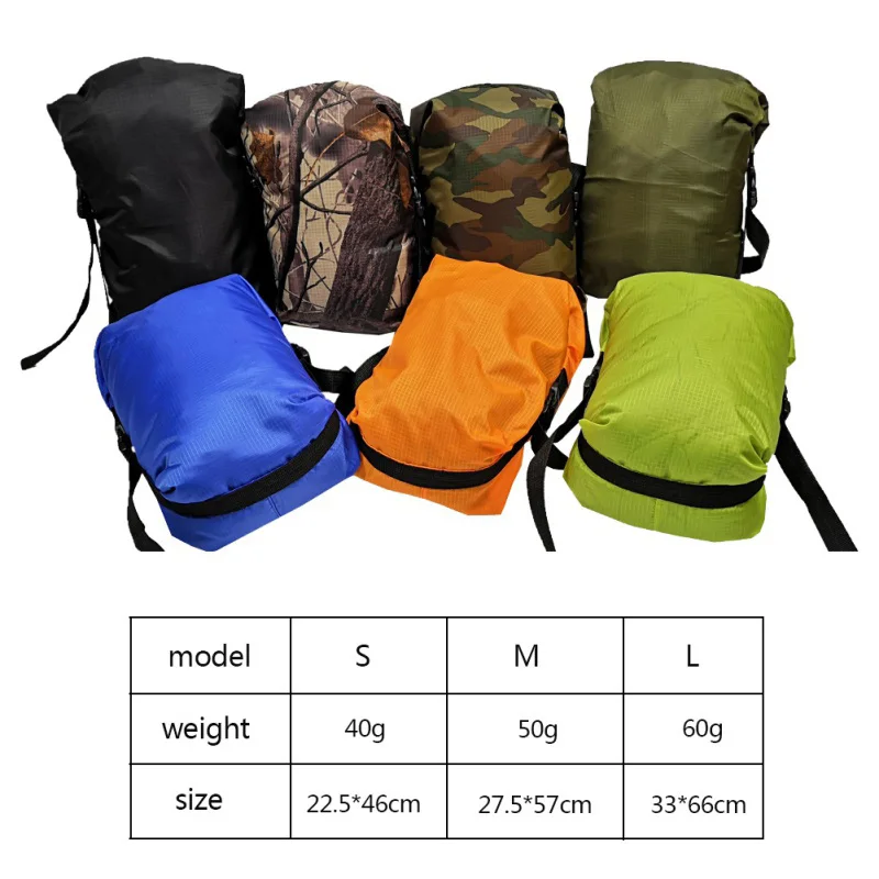 Bolsa impermeable para exteriores, paquete de 5L, 8L, 11L, bolsa de compresión de gran capacidad, bolsa de transporte de almacenamiento ligera portátil - imagen 3