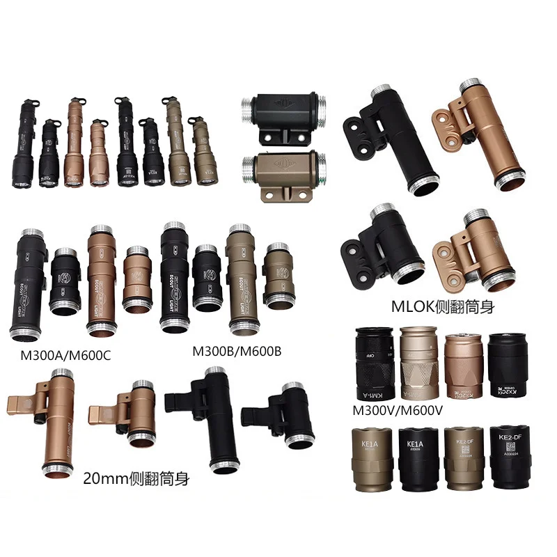 Linterna táctica serie M300 M600 luces de explorador cuerpo M300A/M300B/M600C/M600B linterna para caza al aire libre accesorios Airsoft