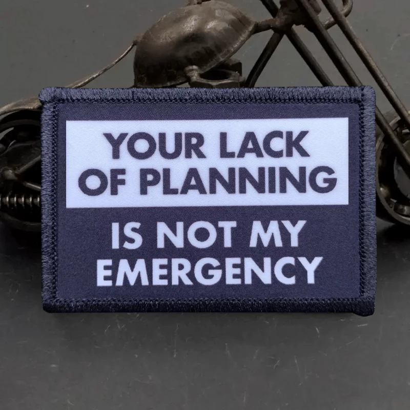 No mi parche divertido de emergencia, parches de gancho y bucle impresos en la ropa, insignia de moral militar, brazalete, pegatinas para mochila - imagen 2