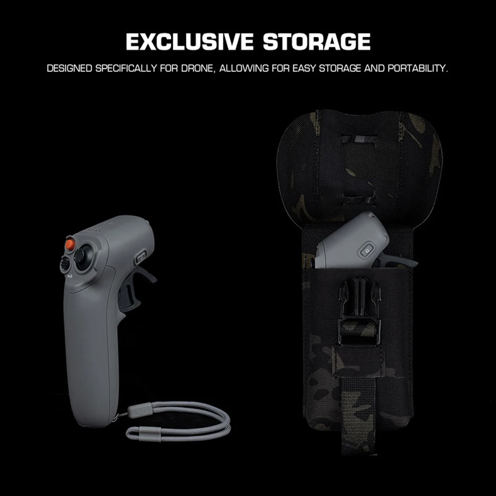 Bolsa de almacenamiento táctica MOLLE para controlador de Dron, con cubierta de protección anticaída, bolsa de cintura portátil para deportes de acampada y caza al aire libre - imagen 5